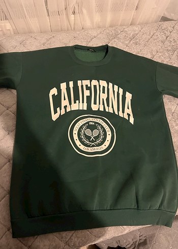 Kadın Yeşil Baskılı Sweatshirt - Görsel 3