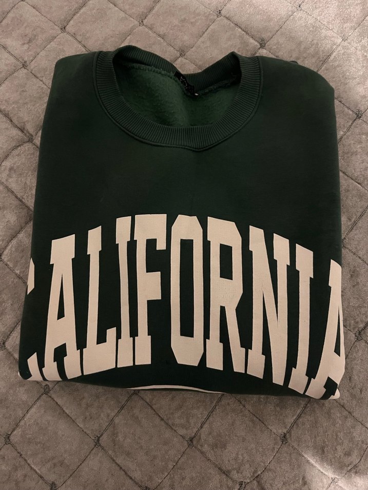 Kadın Yeşil Baskılı Sweatshirt - Görsel 2