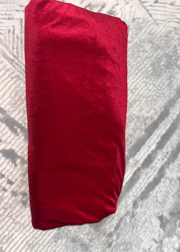 Kadife koyu kırmızı kumaş - Görsel 3