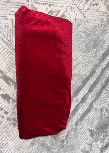 Kadife koyu kırmızı kumaş - Görsel 2