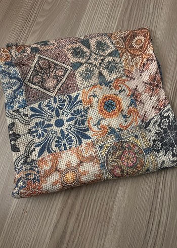 Bohem Çok Renkli Desenli eşarp - Görsel 2