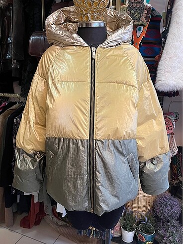 Zara metalik mont