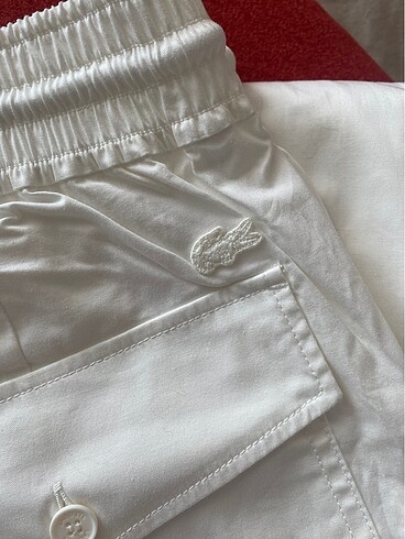 38 Beden beyaz Renk Lacoste wide leg pantolon