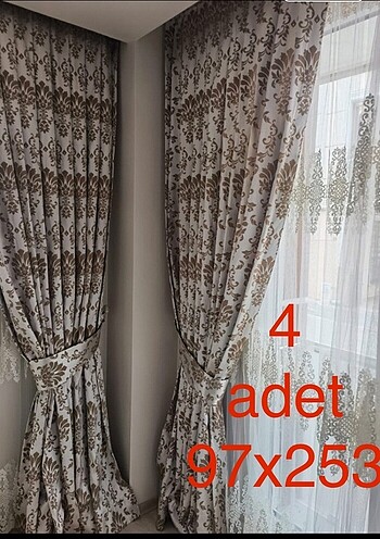 4 adet fon perde