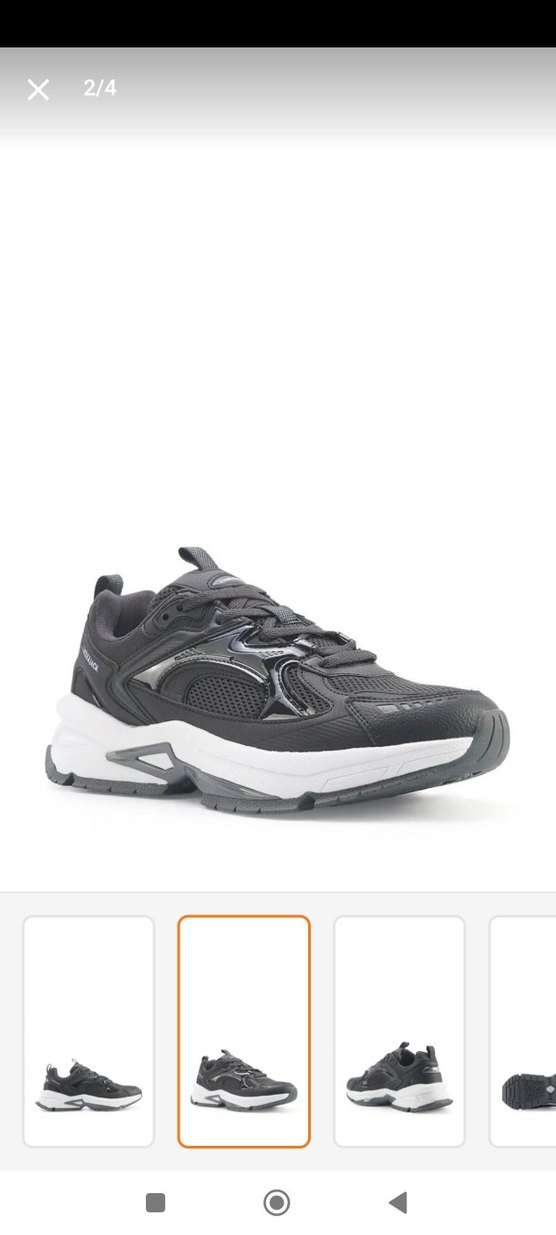 erkek  Siyah Gri Bağcıklı Spor Ayakkabı - Görsel 2