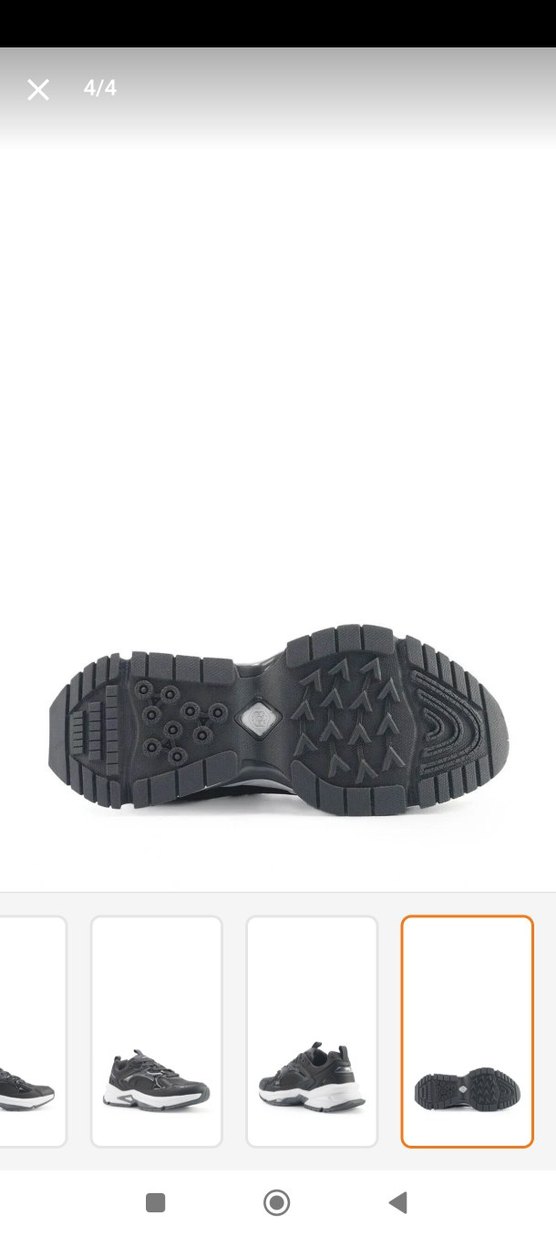 erkek  Siyah Gri Bağcıklı Spor Ayakkabı - Görsel 3