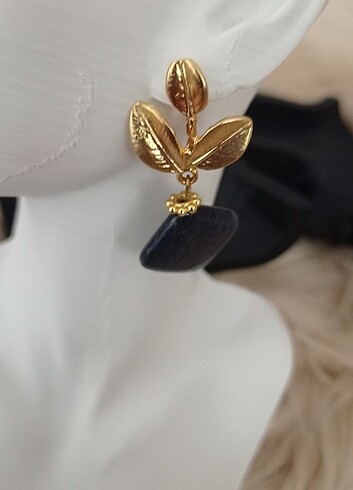Doğaltaş lapis küpe