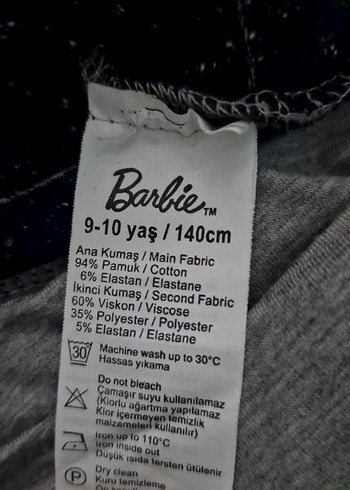 Gri Barbie Baskılı Uzun Kollu Kız - Görsel 3