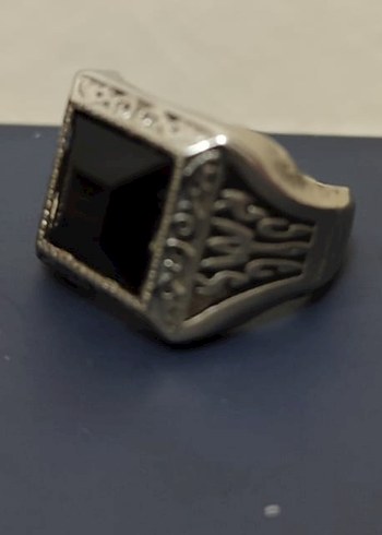 Siyah Taşlı Erkek Yüzük - Görsel 2