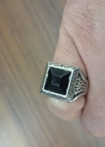 Siyah Taşlı Erkek Yüzük - Görsel 5