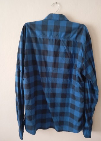 Erkek Mavi Kareli Uzun Kollu Gömlek - Görsel 2