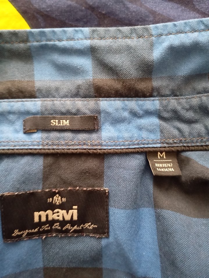 Erkek Mavi Kareli Uzun Kollu Gömlek - Görsel 3