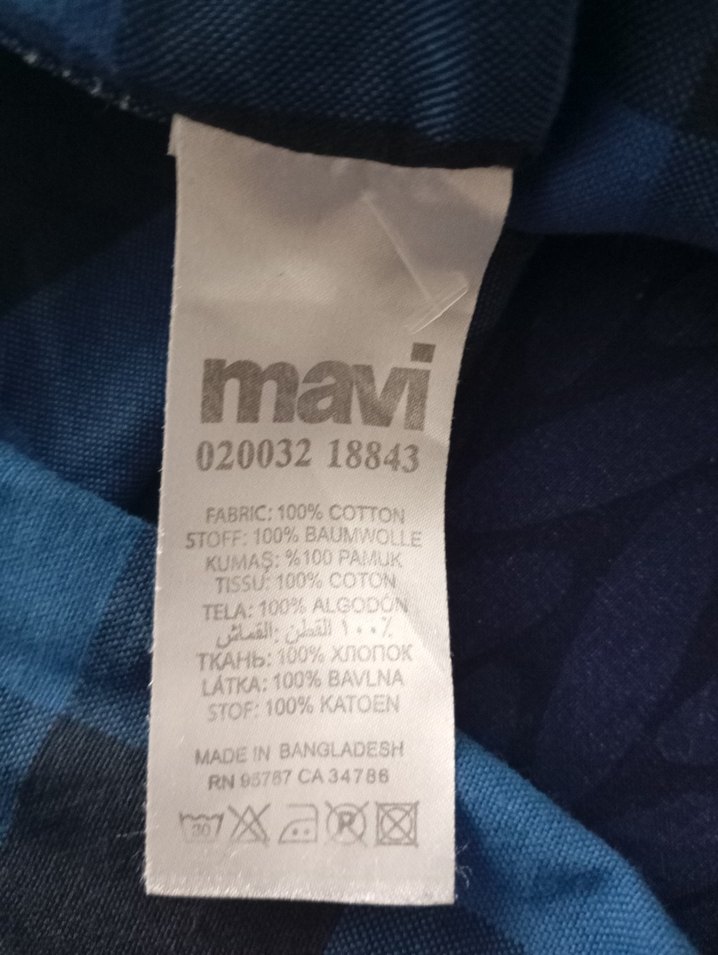 Erkek Mavi Kareli Uzun Kollu Gömlek - Görsel 4