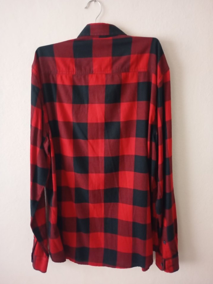 Kırmızı Kareli Erkek Gömlek - Görsel 2