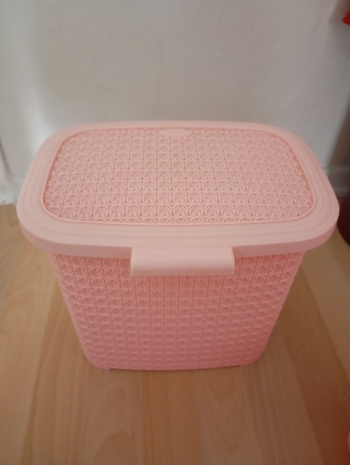 Pastel Pembe Deterjan kutusu ve mandal Sepeti - Görsel 3