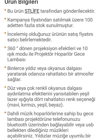 ZENON Siyah Projektör geçe lambası - Görsel 7