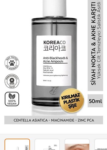 Koreaco Akne ve Siyah Nokta Karşıtı Ampul 50ml