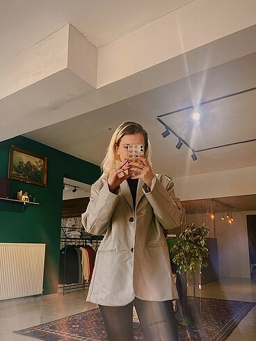 Deri blazer ceket