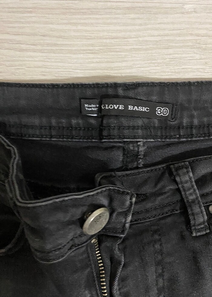 Taşlamalı likralı kot pantolon - Görsel 2