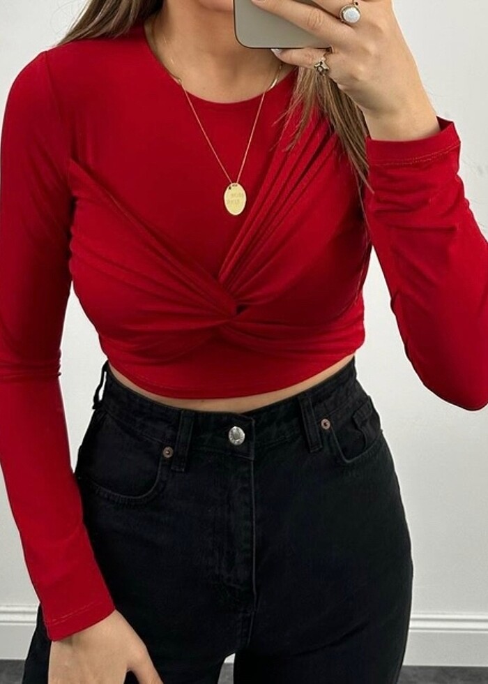 Kırmızı bluz - Görsel 2