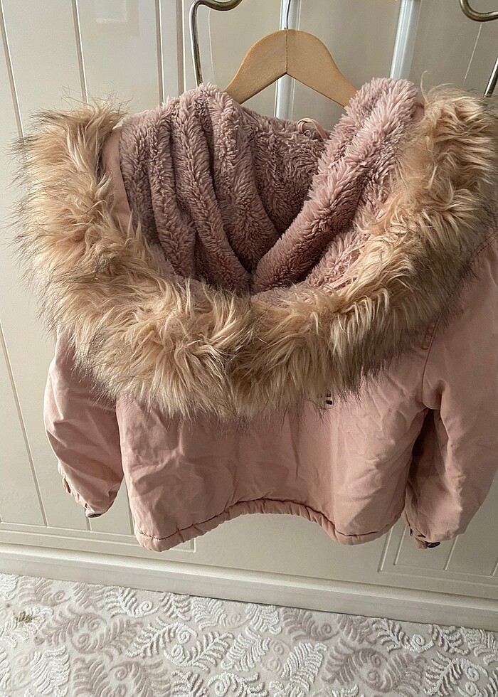 Mavi marka peluş mont - Görsel 4