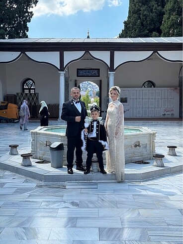 Abiye taşlı elbise - Görsel 6