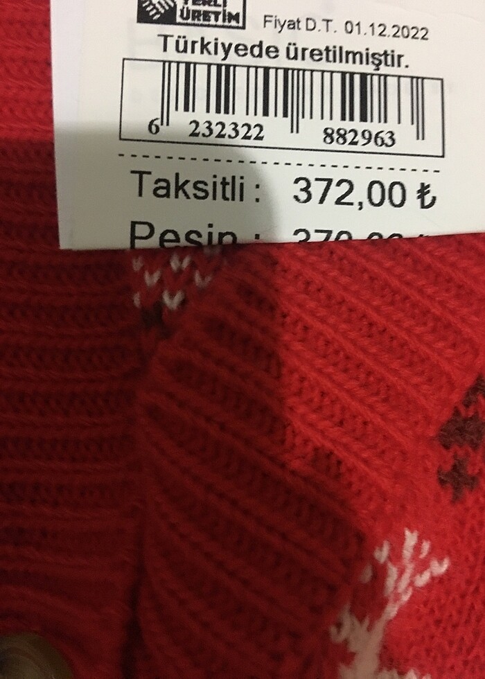 Kırmızı kışlık hırka - Görsel 3