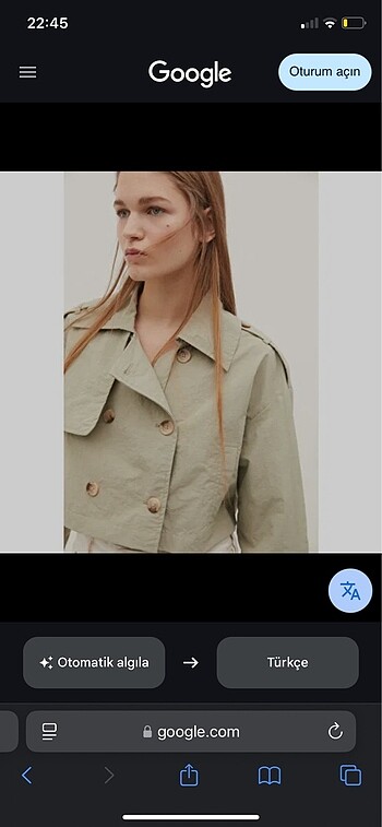 Stradivarius kısa trençkot