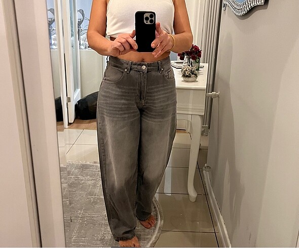 Trendyol milla marka Baggy model kot pantolon 38 beden