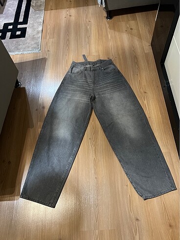 Trendyol milla marka 36 beden Baggy model gri kot pantolon ????