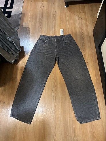 42 beden geniş kalıp gri renk baggy model kot pantolon ????