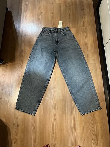 36 beden baggy mavi renk kot pantolon ????