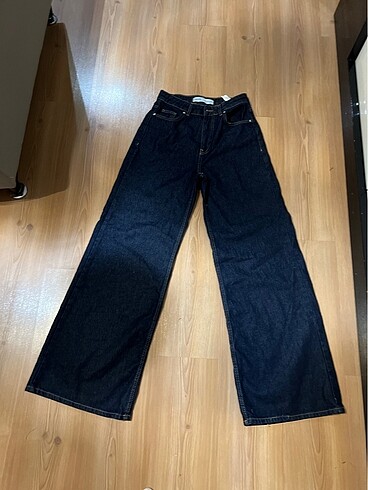 38 beden geniş kesim lacivert renk kot pantolon ????