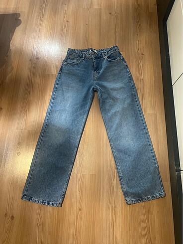 38 beden baggy model mavi renk kot pantolon ????