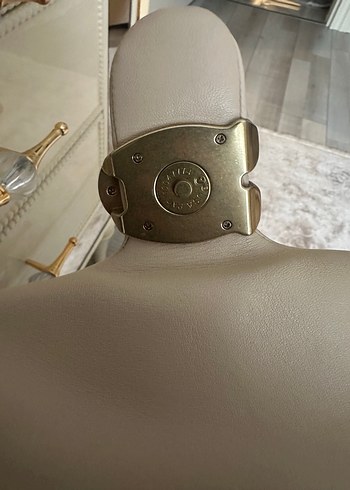 Coach Özel Butik Ürün Krem Puffer Deri Kadın Omuz Çantası - Görsel 13