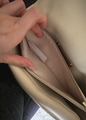 Coach Özel Butik Ürün Krem Puffer Deri Kadın Omuz Çantası - Görsel 11