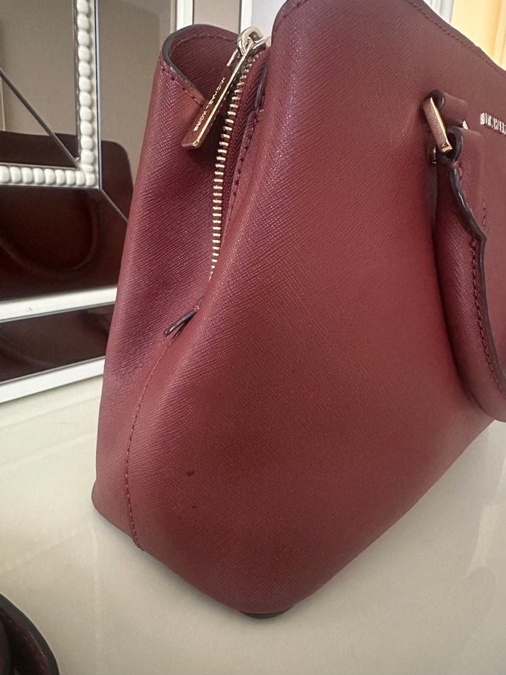 Michael Kors Bordo Deri Kadın Çanta - Görsel 3