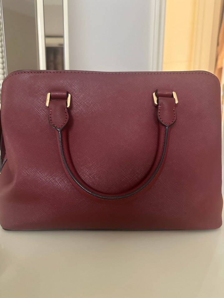 Michael Kors Bordo Deri Kadın Çanta - Görsel 2