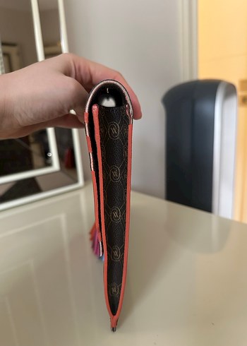 Kahverengi Vakko Monogram Orjinal Deri Portföy Çanta - Görsel 4