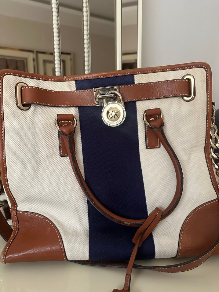 Michael Kors Hamilton Large Keten -Deri Limited Editon Çanta - Görsel 4