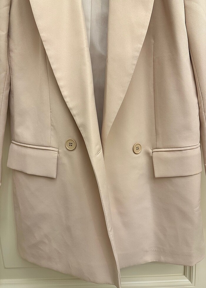 Pudra/Ten rengi Blazer Ceket - Görsel 3