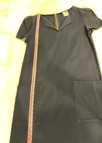 Mango V Yaka lacivert mini elbise - Görsel 2