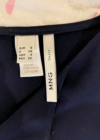 Mango V Yaka lacivert mini elbise - Görsel 3