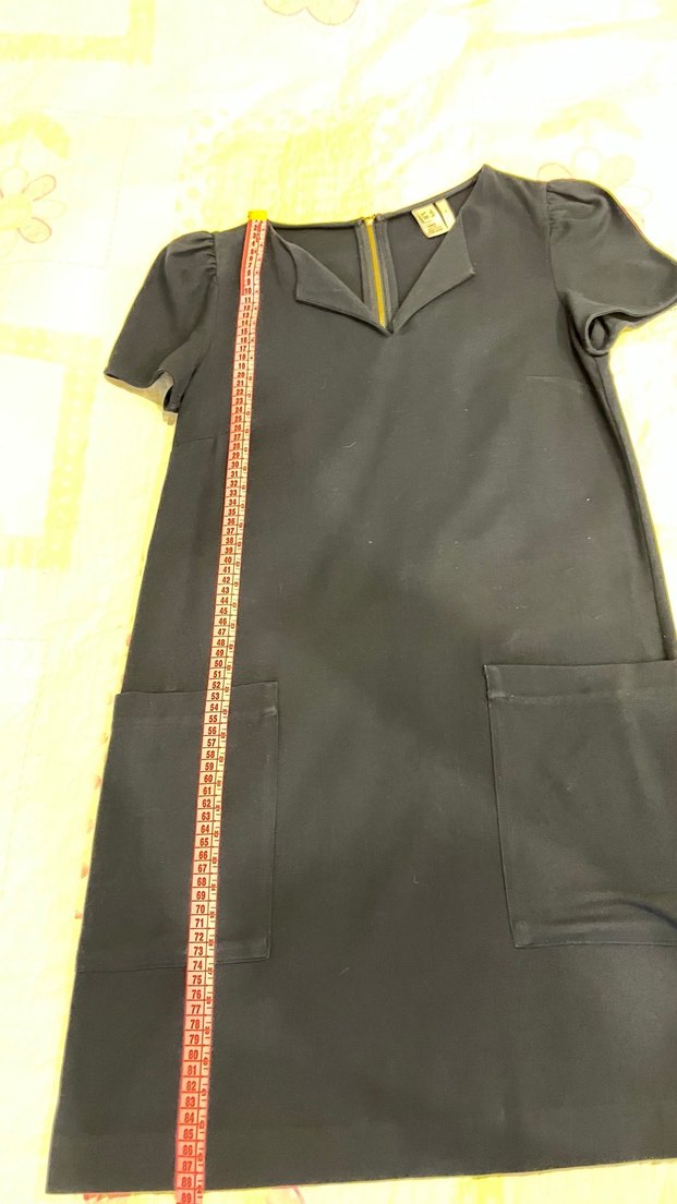 Mango V Yaka lacivert mini elbise - Görsel 2