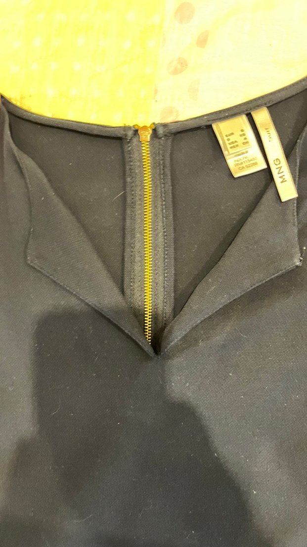 Mango V Yaka lacivert mini elbise - Görsel 4