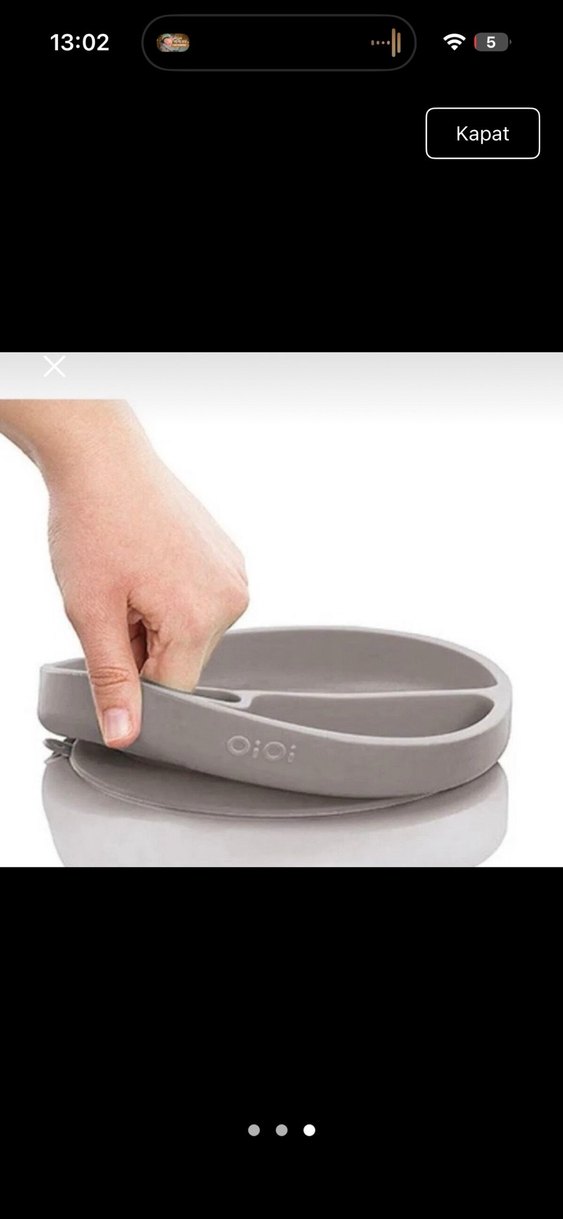 Bölmeli Gri Çocuk Tabak - Görsel 3