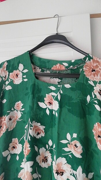 diğer Beden Yeşil çiçekli elbise 