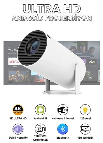 Yüksek Kalitesiyle Ultra HD 4K Projeksiyon Projektör Televizyon 