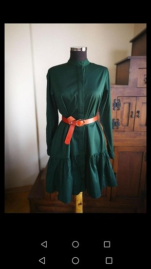 m Beden yeşil Renk elbise tunik
