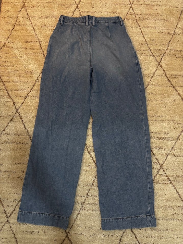 Koyu Mavi Yüksek Bel Denim Pantolon — görsel 3/4